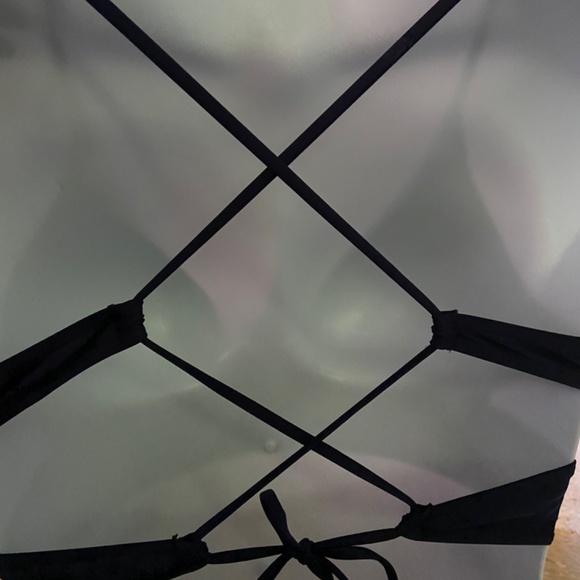 Zaful Navy Cross Back Bikini Top, Size Small/US 4 - Picture 3 of 5